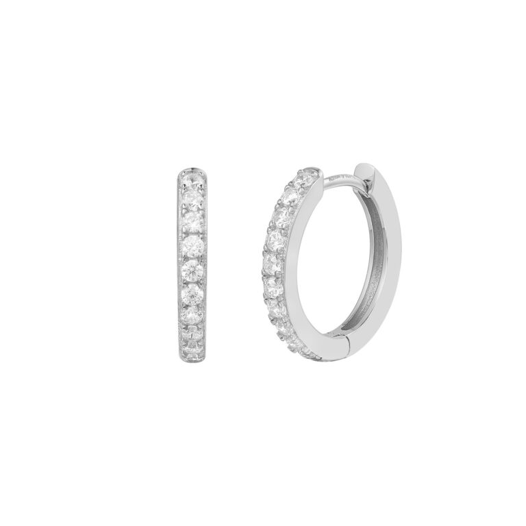 Xenox Creolen Sterling Silber 925 20 Zirkonia XS10351
