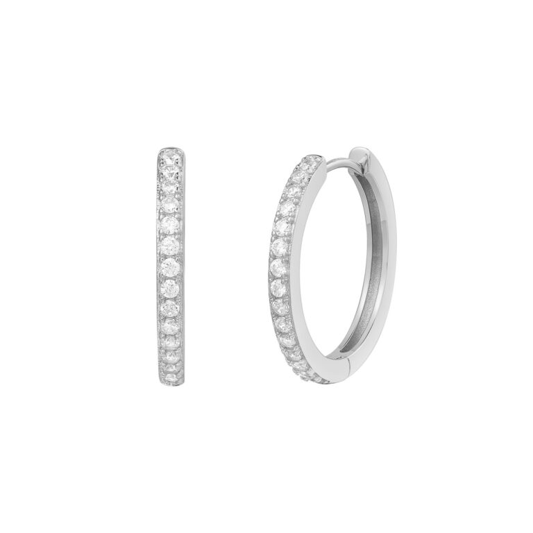 Xenox Creolen Sterling Silber 925 mit Zirkonia XS10354