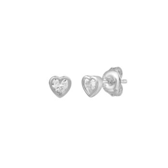 Xenox Herz Ohrstecker aus Sterling Silber 925 – XS10053