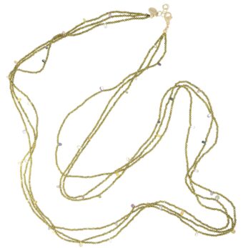 Alternative view of evaNueva C-11-724 Collier mit Zirkonia, Saphir und Silber925