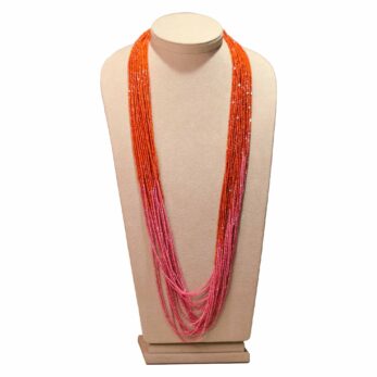 evaNueva C-11-913 Collier mit Pink-Orange Zirkonia