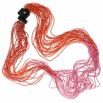 Alternative view of evaNueva C-11-913 Collier mit Pink-Orange Zirkonia