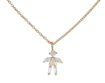 Baby-Girl Collier in Gelbgold 750/- mit Diamanten