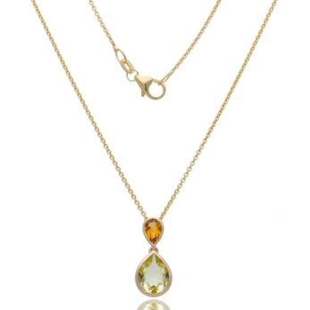Elaine Firenze Farbstein Anhänger 75021514K/3 in Gold 585